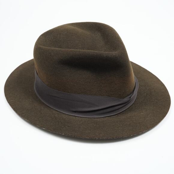 Vintage 1984 Indiana Jones Fedora Stetson Brown Felt Hat Size L - Picture 3 of 9